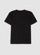 T-shirt nera in puro cotone mercerizzato a girocollo_2
