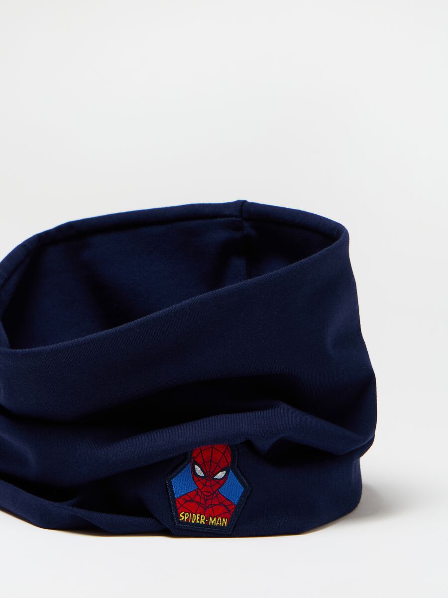 Stretch neck warmer with Spider-Man patch_0