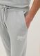 Grey cotton blend jogger trousers regular fit with Everlast logo_3