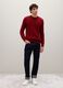 Regular fit red cotton blend jumper_2