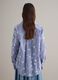Sky blue pure cotton floral regular fit shirt_3