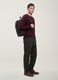 Maglione rosso girocollo in misto cotone e lana_1