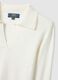 White viscose regular fit polo neck jumper_1