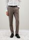 Brown slim trousers in stretch fabric_1