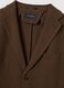 Brown cotton blend regular fit blazer_5