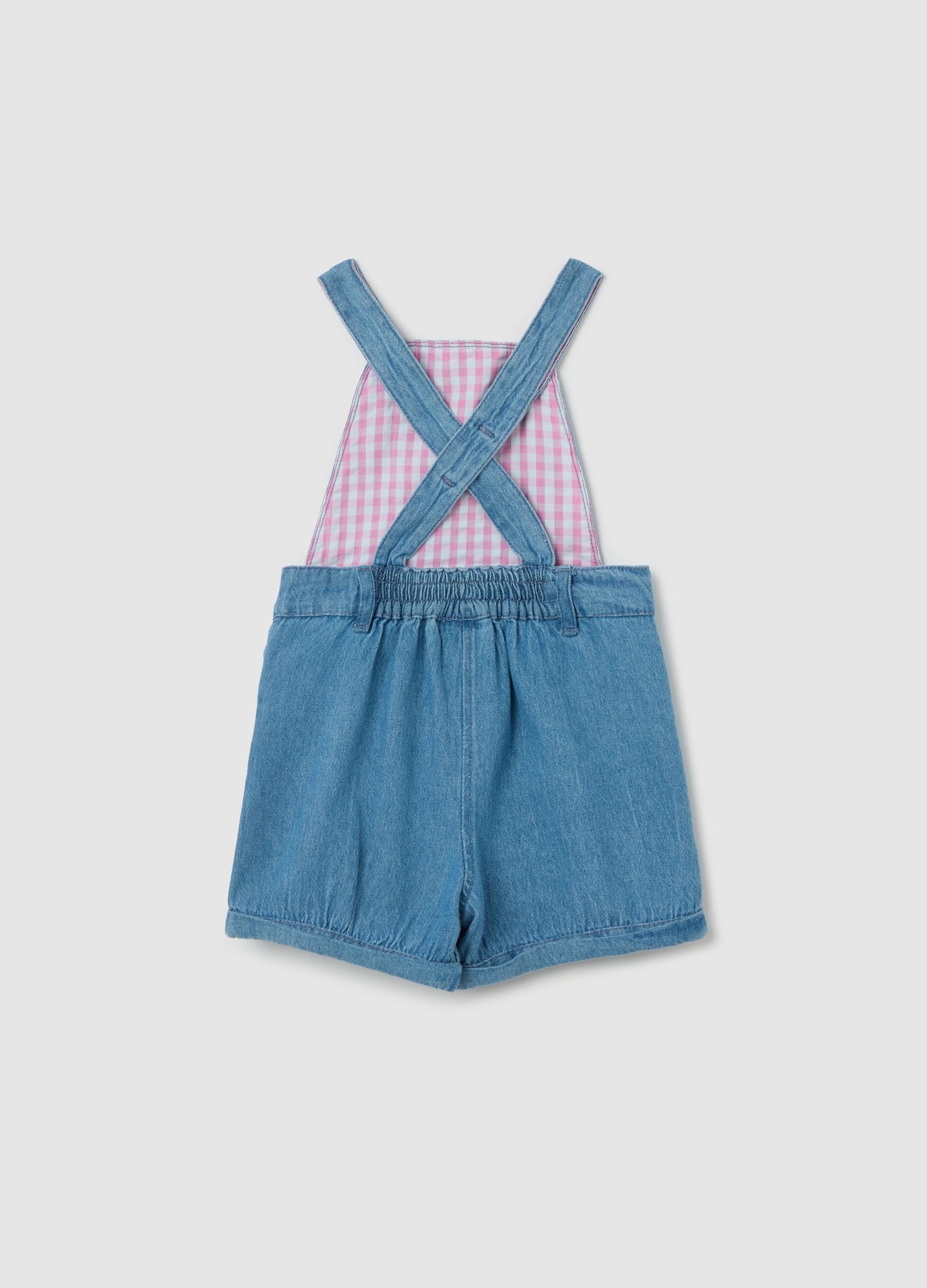 Denim dungarees with bows application