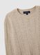Beige Regular Fit Jumper with Sequins_5