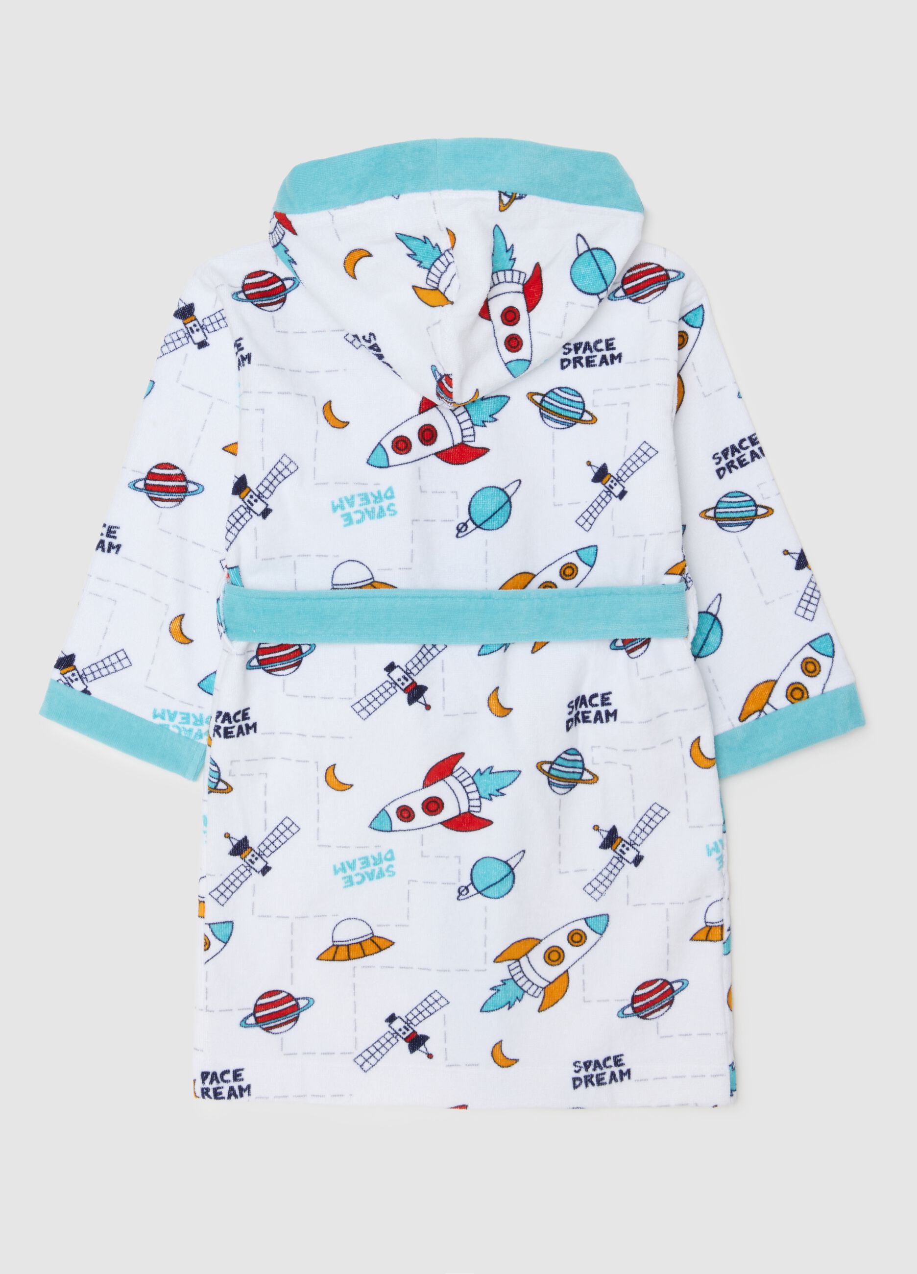 Boys' Multicolour Pure Cotton Bathrobe