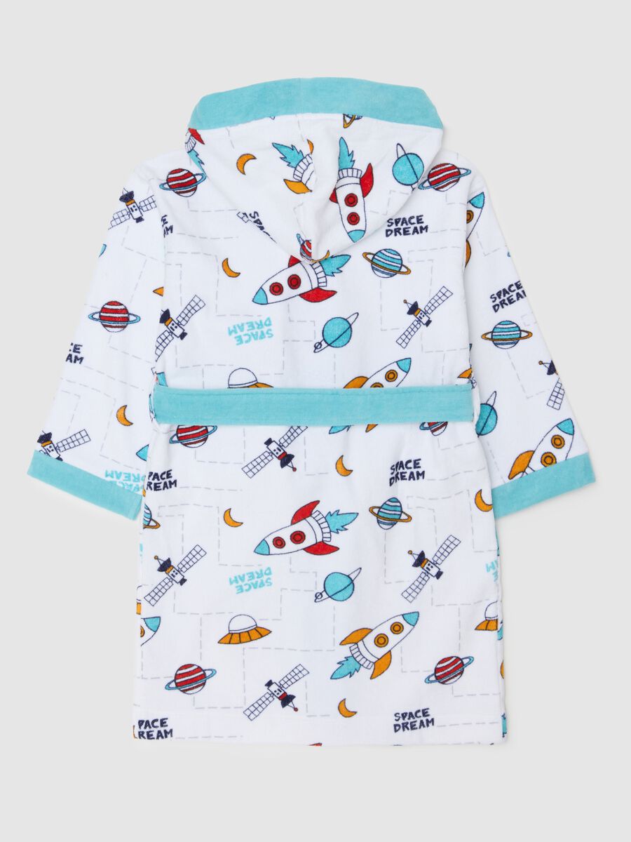 Boys' Multicolour Pure Cotton Bathrobe_1