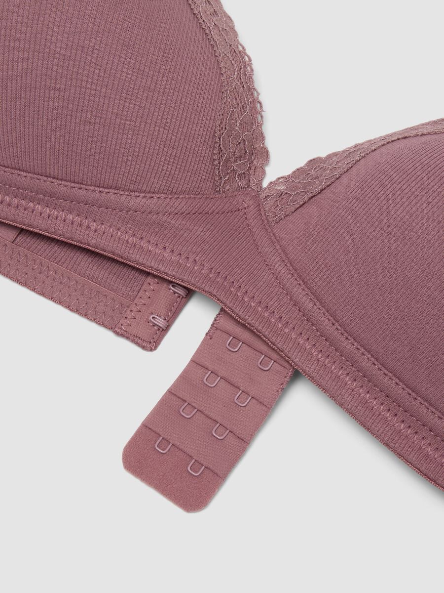Reggiseno rosa in cotone organico elasticizzato imbottito_1