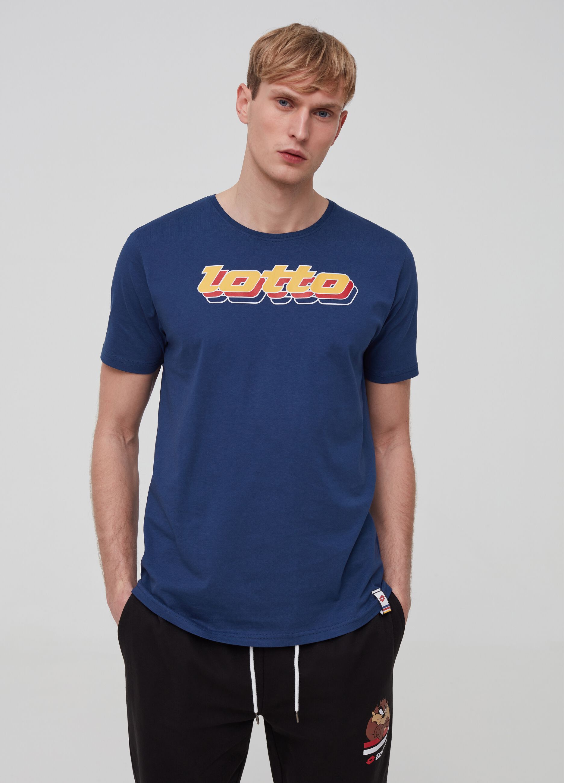 T-shirt puro cotone con stampa Lotto