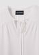 White regular-fit blouse with V-neck and tie detail_5