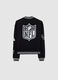 Kids' black regular fit cotton blend sweatshirt with NFL logos_1