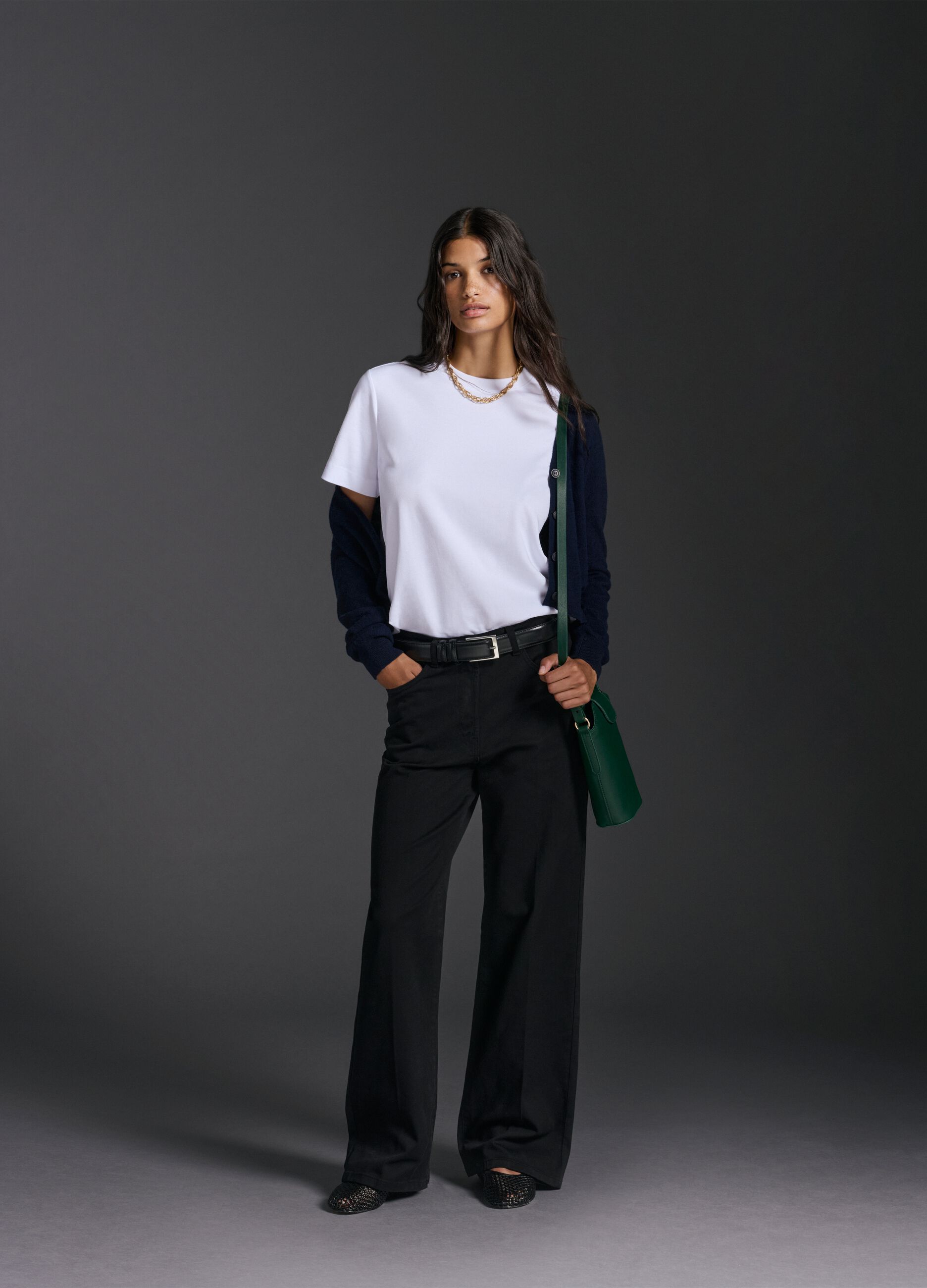 White pure cotton regular fit t-shirt