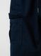 Children's blue stretch cotton trousers_3
