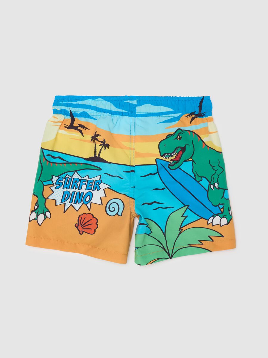 Surfer Dino Swim Shorts for Boys_1