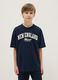 Boys' blue pure cotton T-shirt relaxed fit with print_0