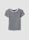 Girls&rsquo; fitted striped stretch-cotton T-shirt in multicolour_3