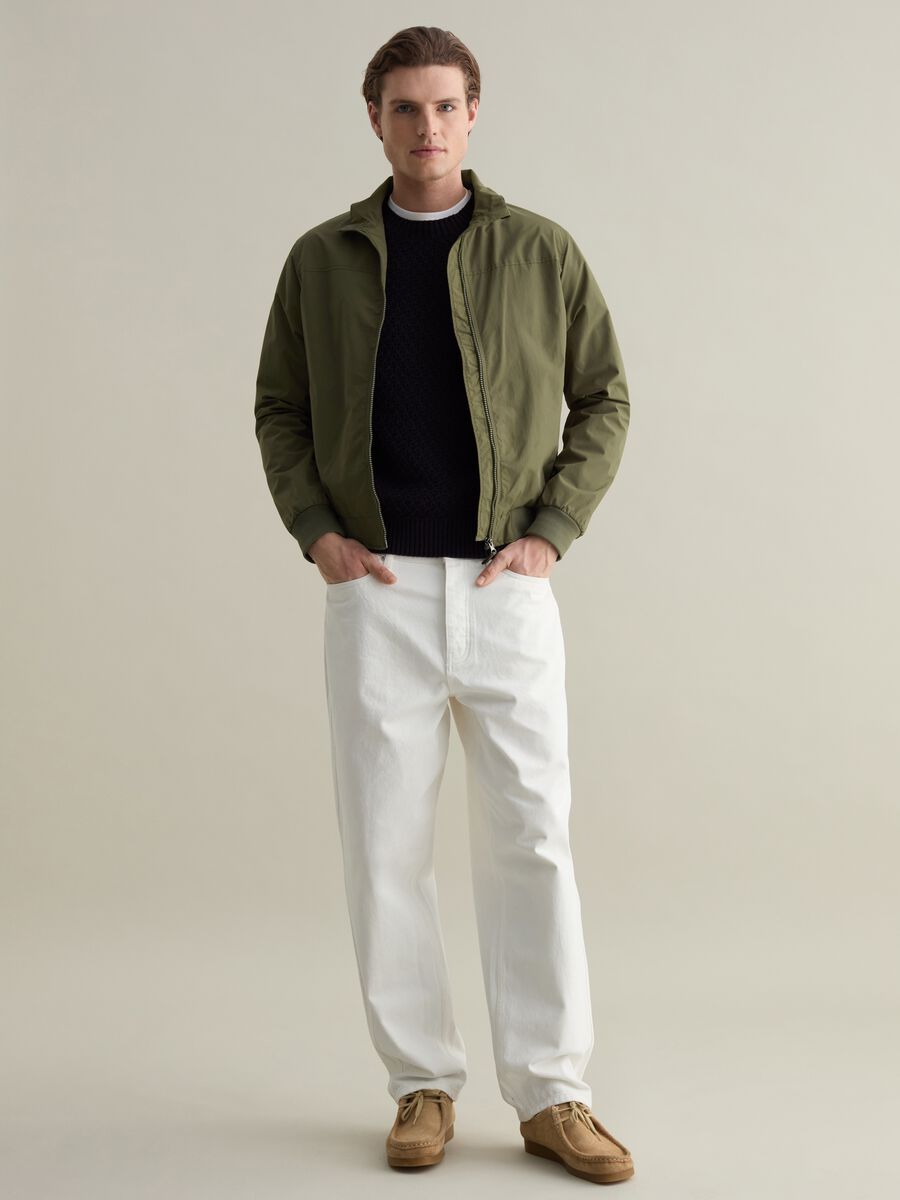 Full-zip bomber jacket with high neck_1