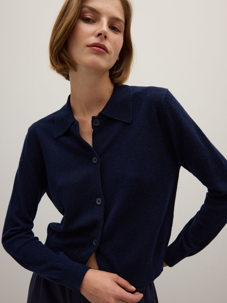 Blue Wool Cardigan_1