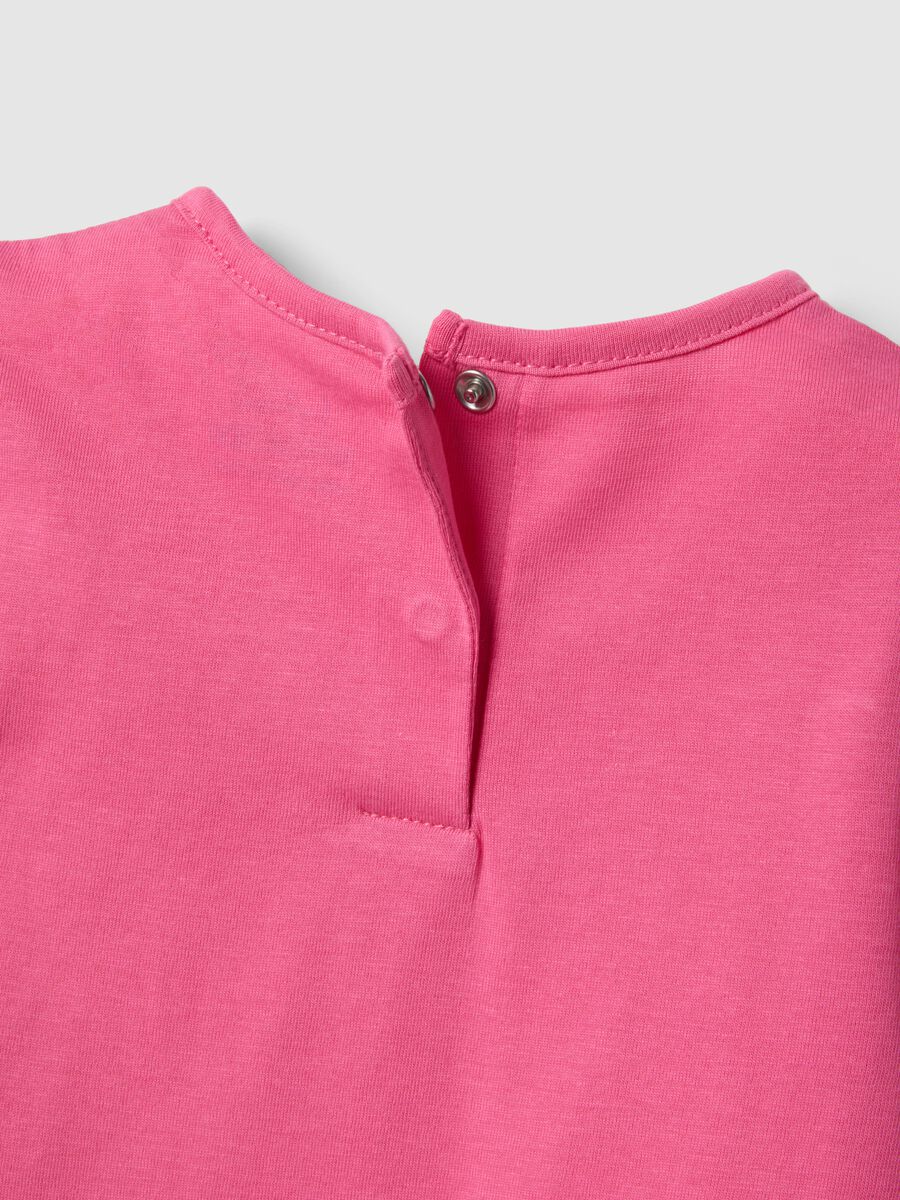 Short pink pure cotton baby girl's pyjamas with designs_2