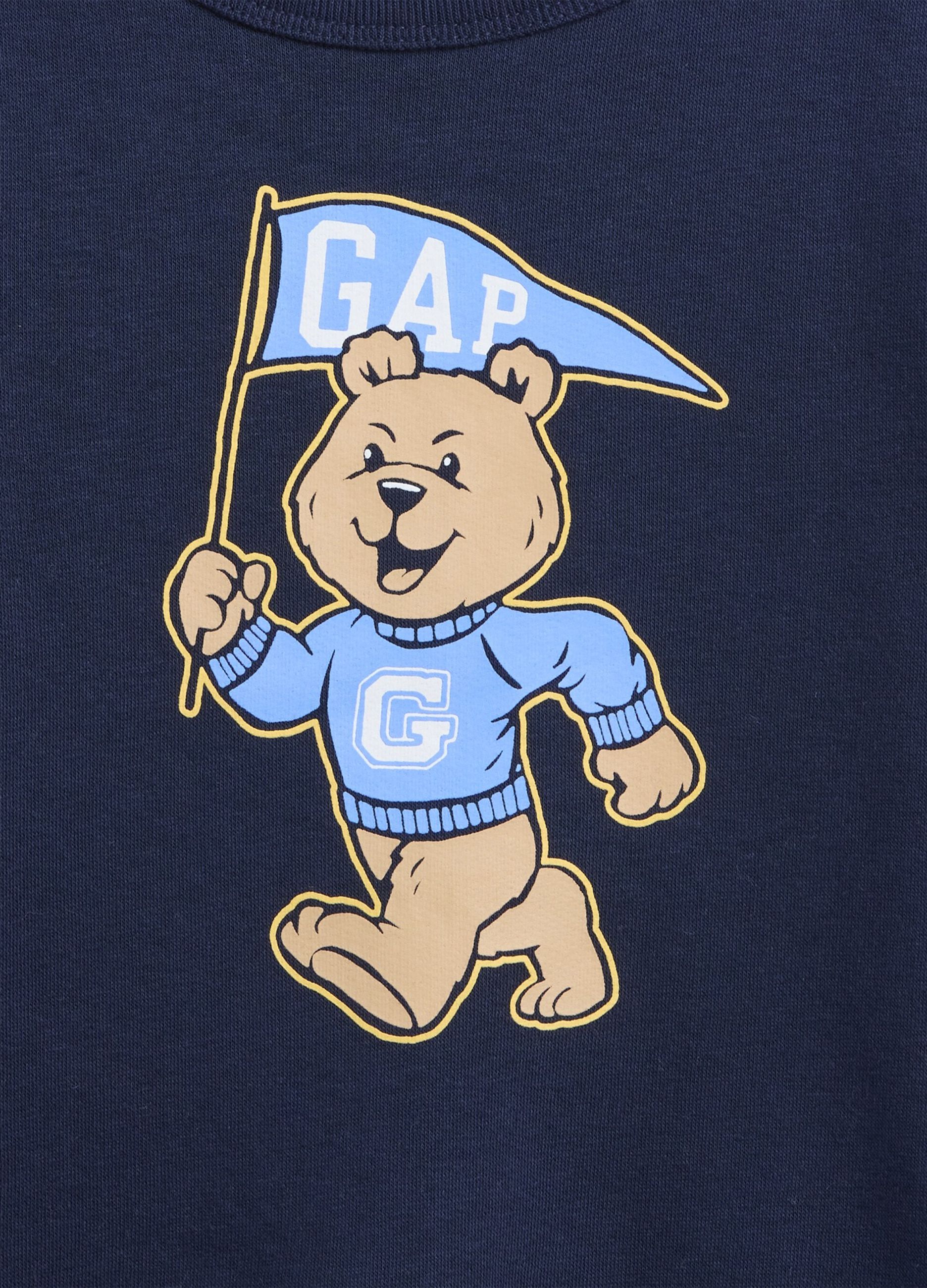 Blue cotton blend sweatshirt for boys