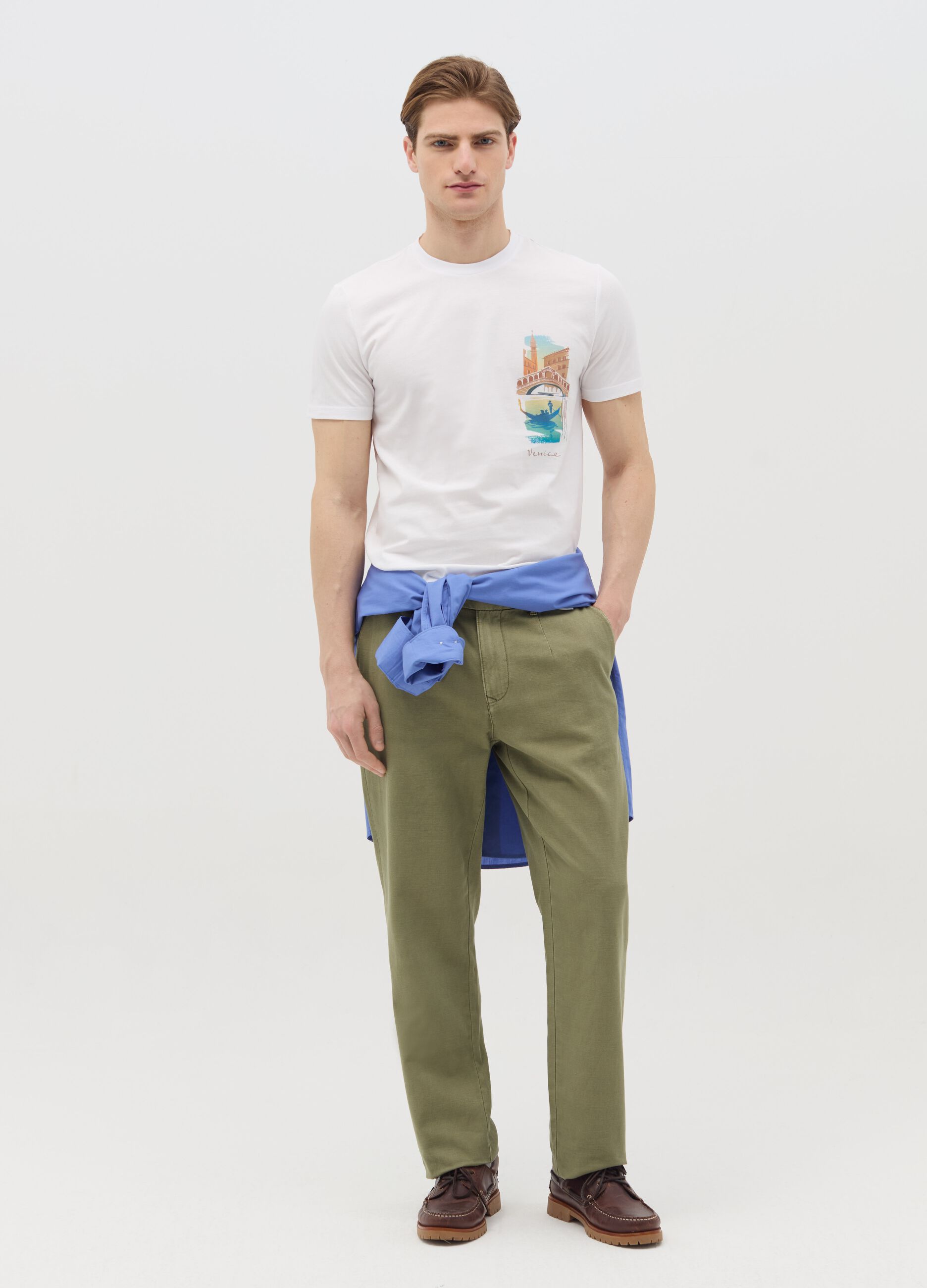 Cotton T-shirt with "Venice" print
