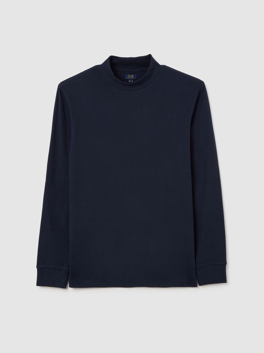 Blue Regular Fit Fleece Sweatshirt_4