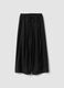 Girls' black pure cotton wide leg trousers_0