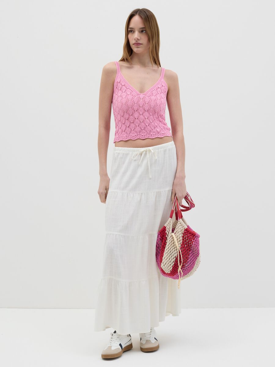 Pink Cotton Crop Top_0