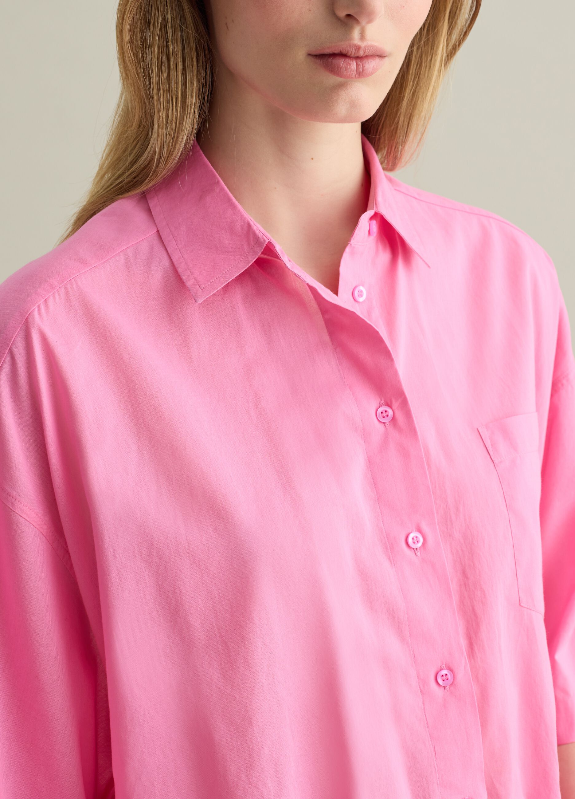 Camicia azzurra in puro cotone 