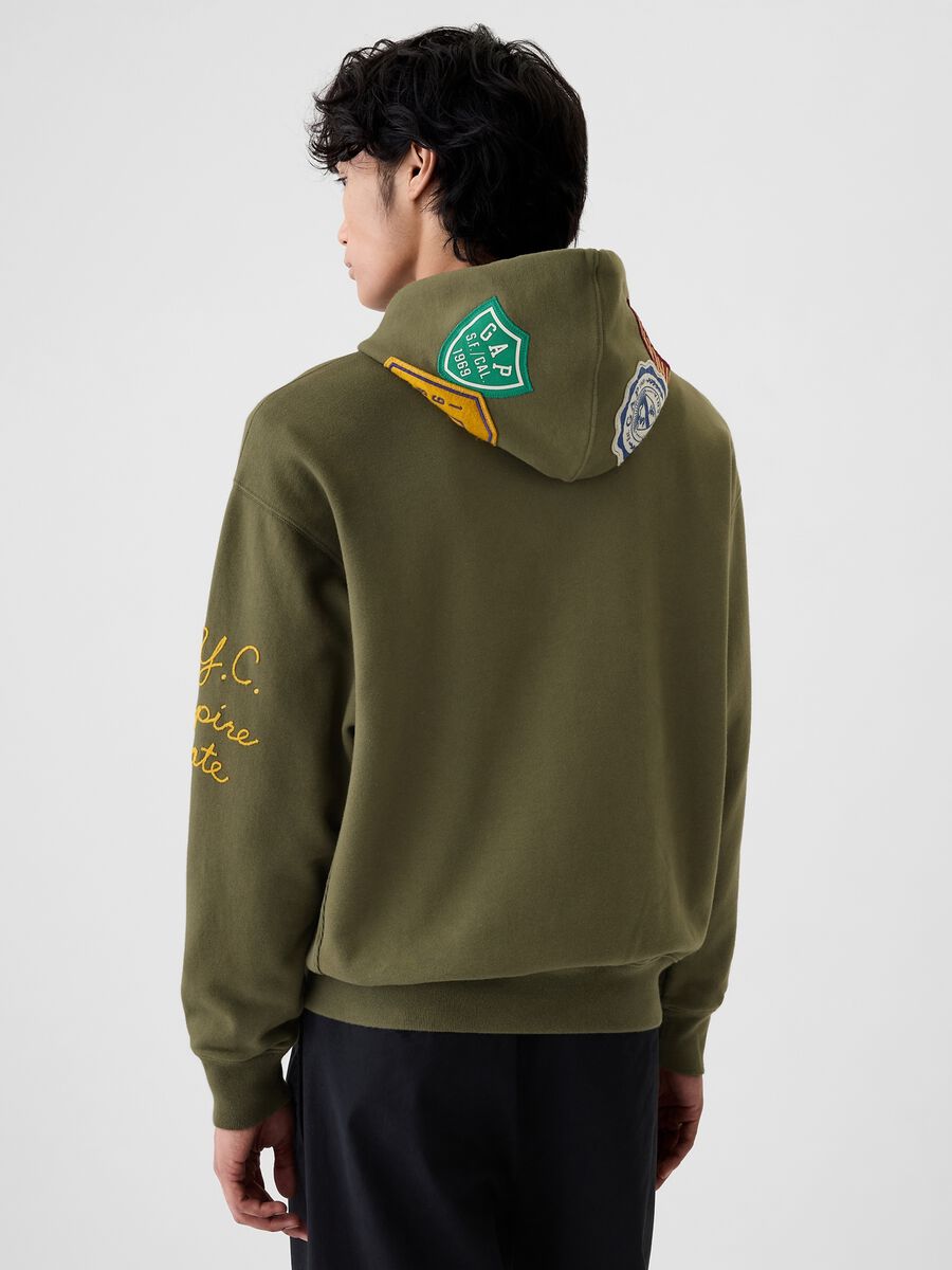 Sweatshirt with hood and logo patch_2