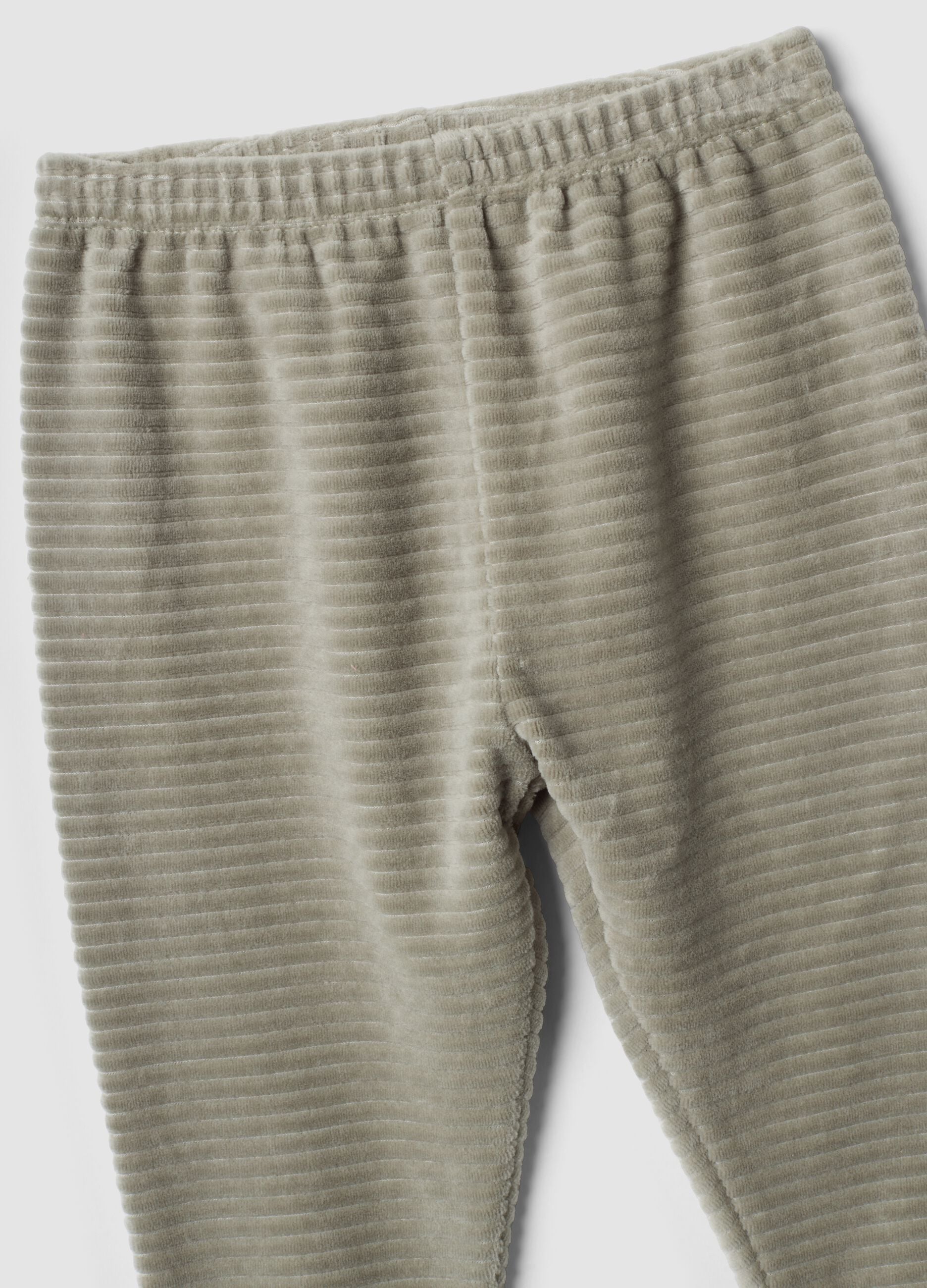 Sage green cotton-blend crew-neck pyjamas