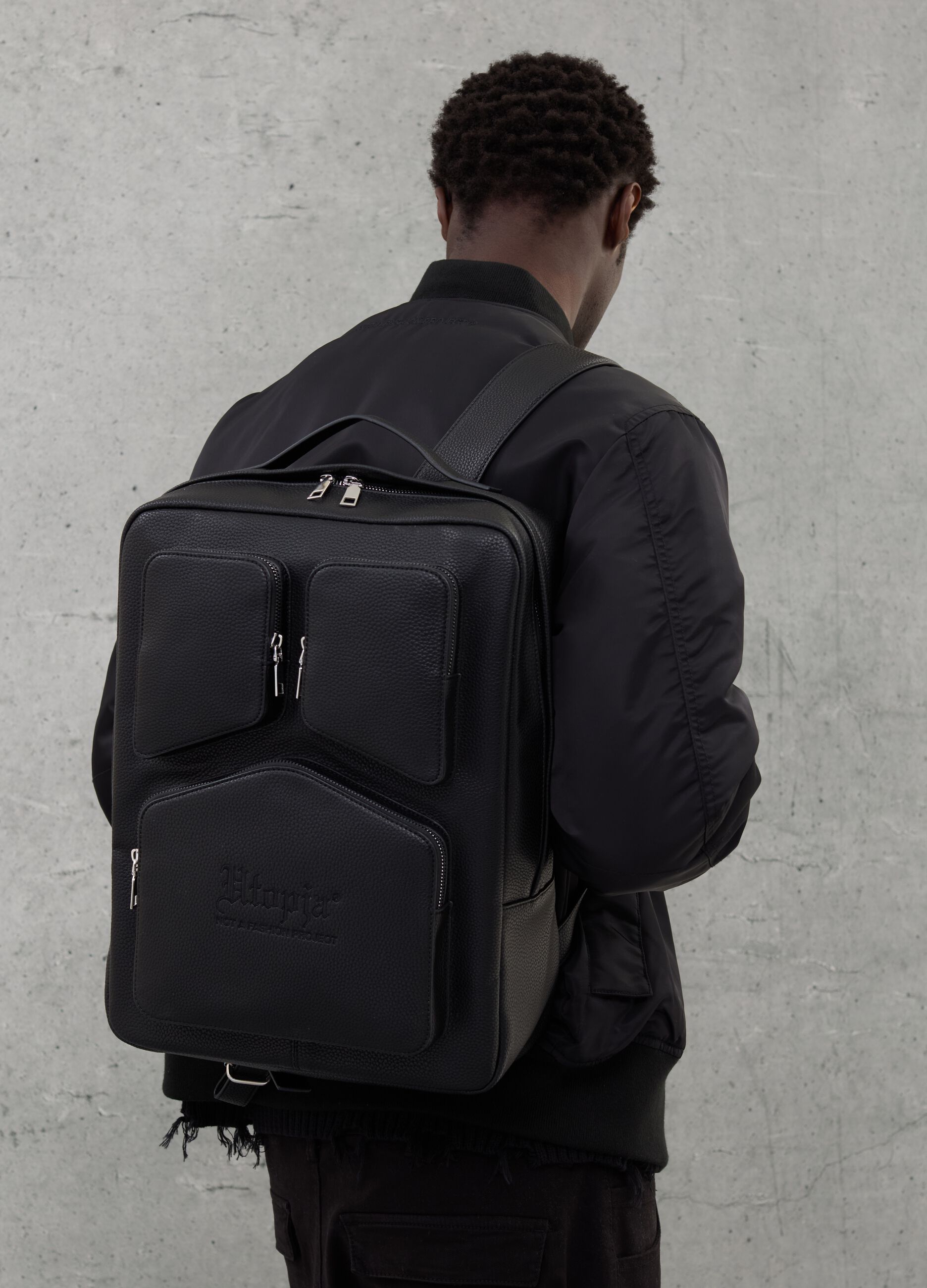 Leather Backpack Black