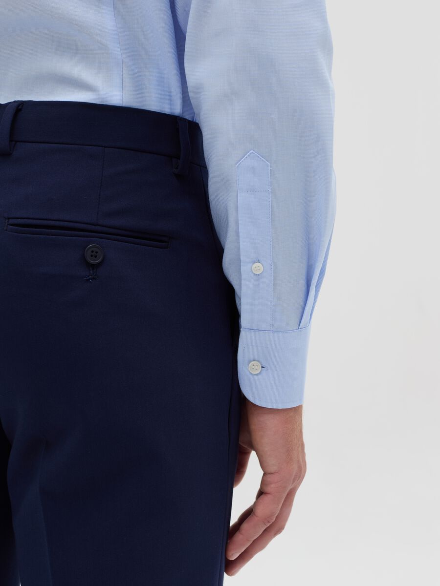 Solid colour slim-fit easy-iron shirt_3