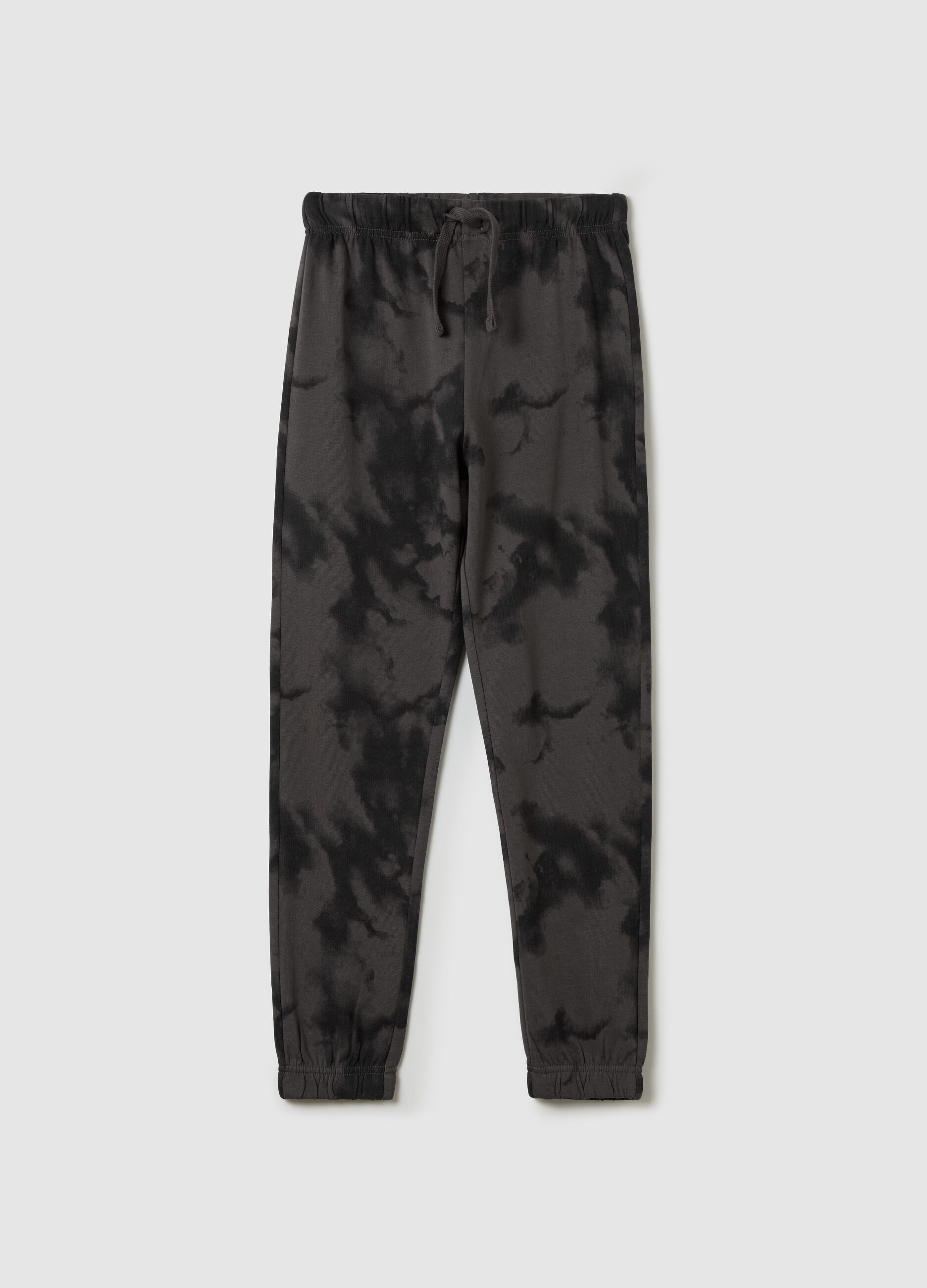 Joggers in felpa Tie Dye con coulisse