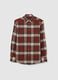 Multicolor check pure cotton regular fit flannel shirt_4