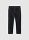 Black Stretch Cotton Regular Fit Cord Trousers_0