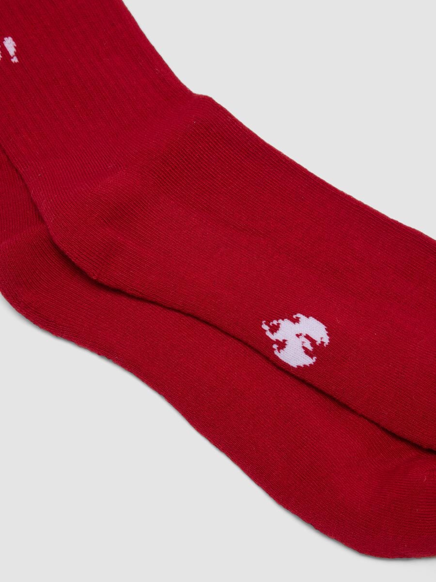 Calze sportive rosse in cotone elasticizzato_2