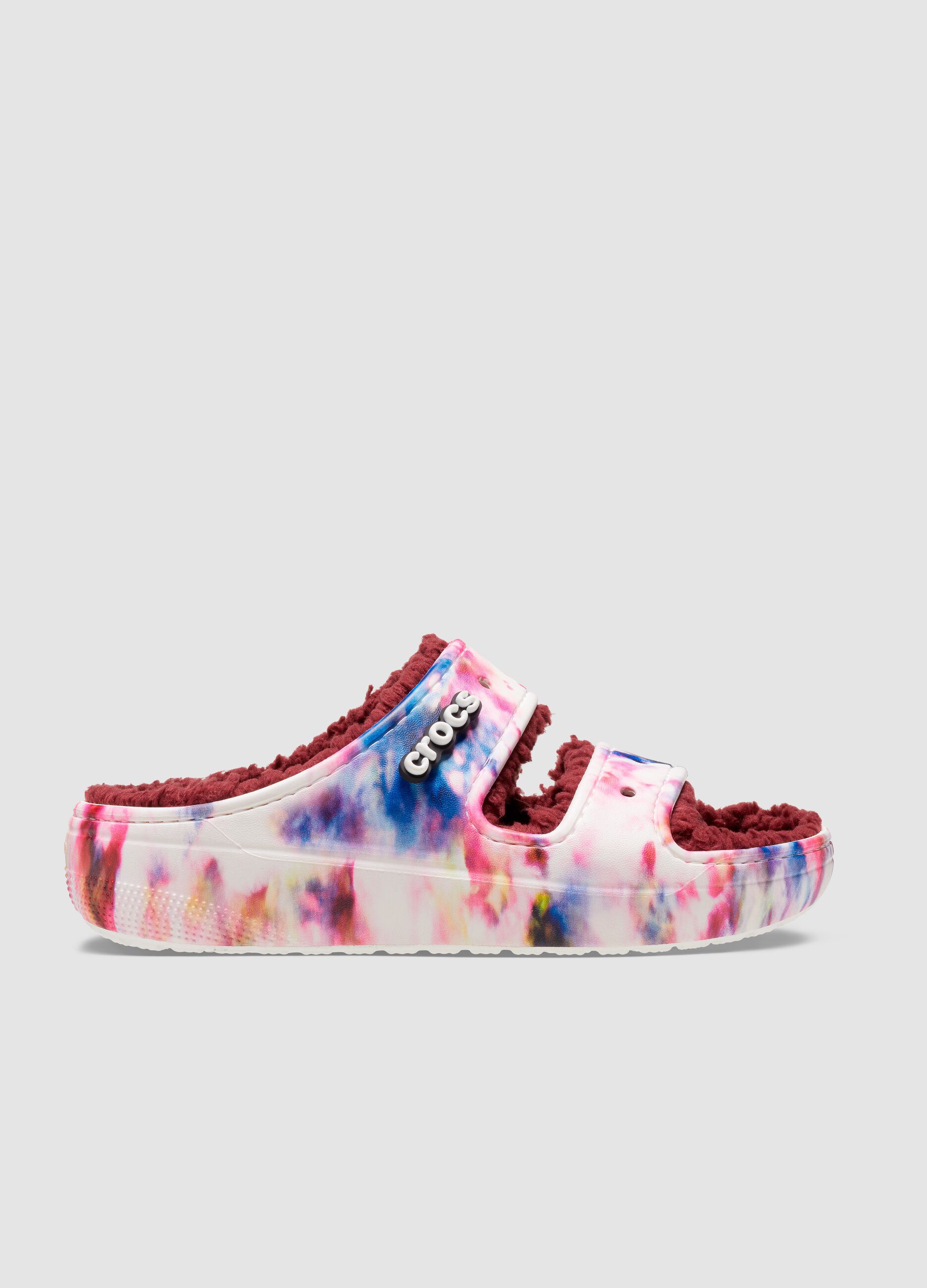 Crocs Classic Cozzy Tie Dye Sandals