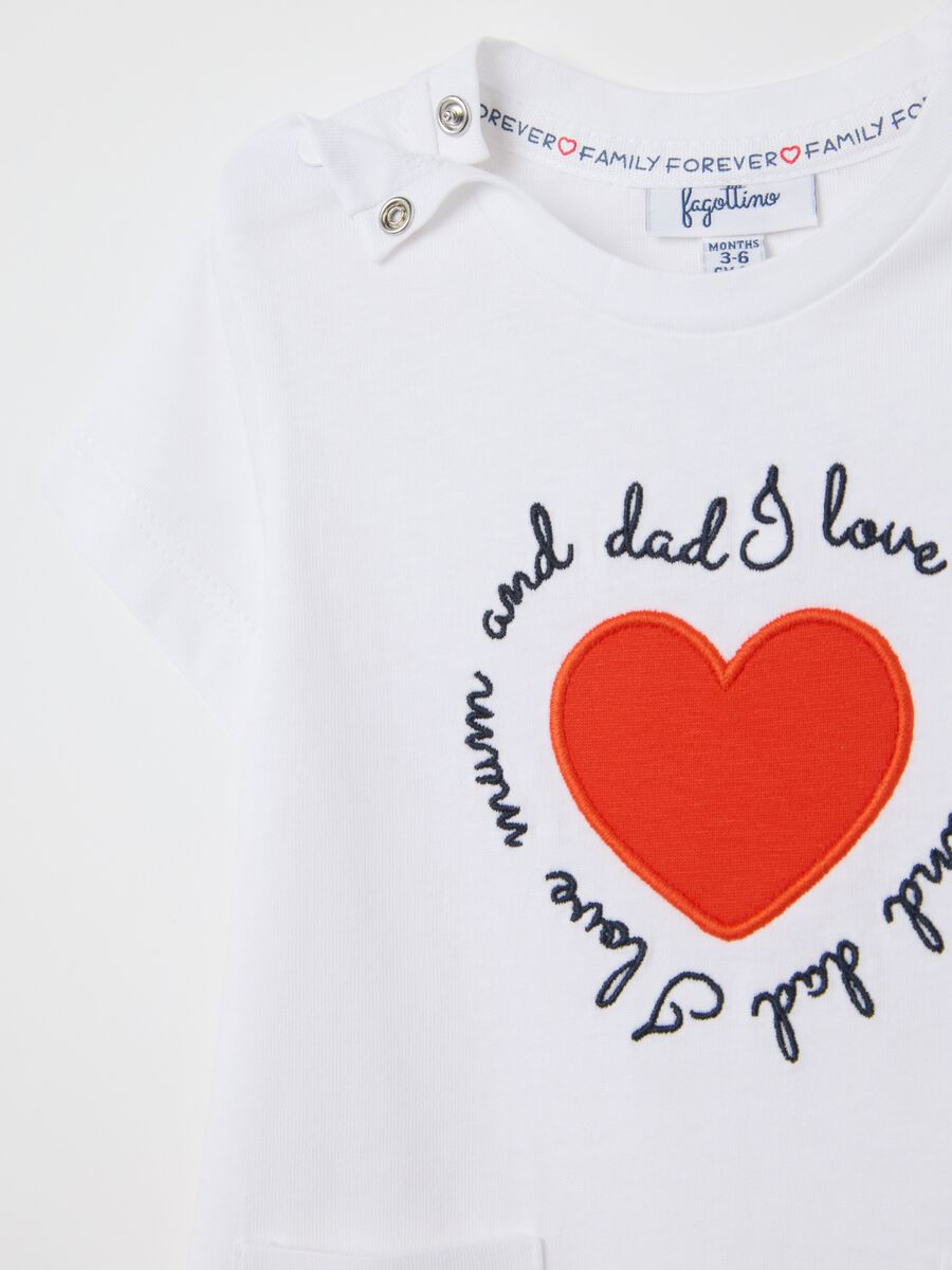 White I Love Mum & Dad romper suit in cotton_3