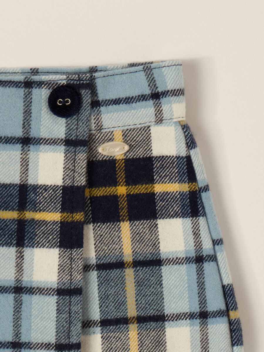 Blue Tartan Skirt for Girls_2