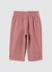 Girls' pink pure cotton regular fit trousers_1