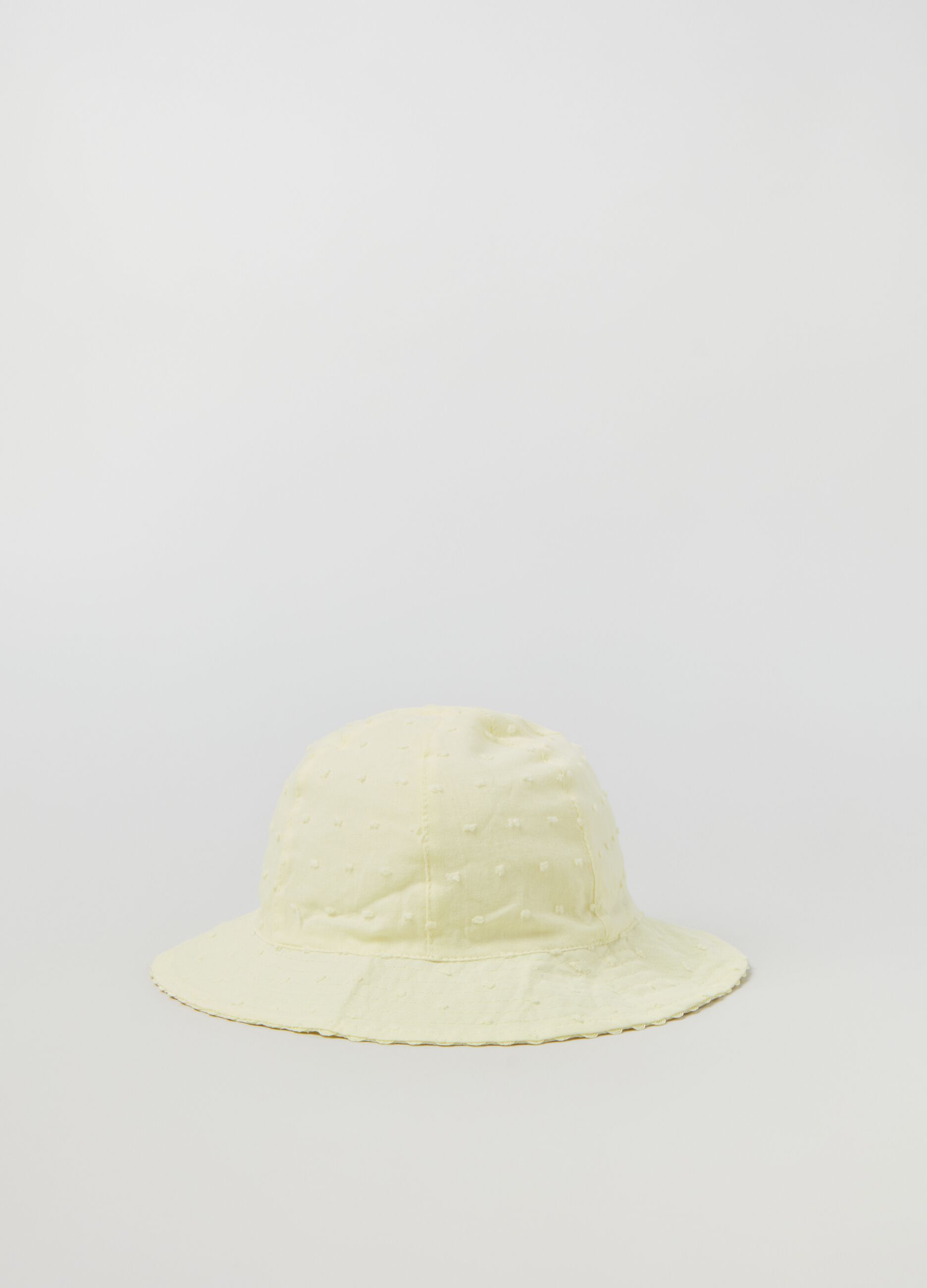 Cappello in cotone dobby