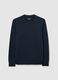 Blue cotton blend sweatshirt, regular fit_4