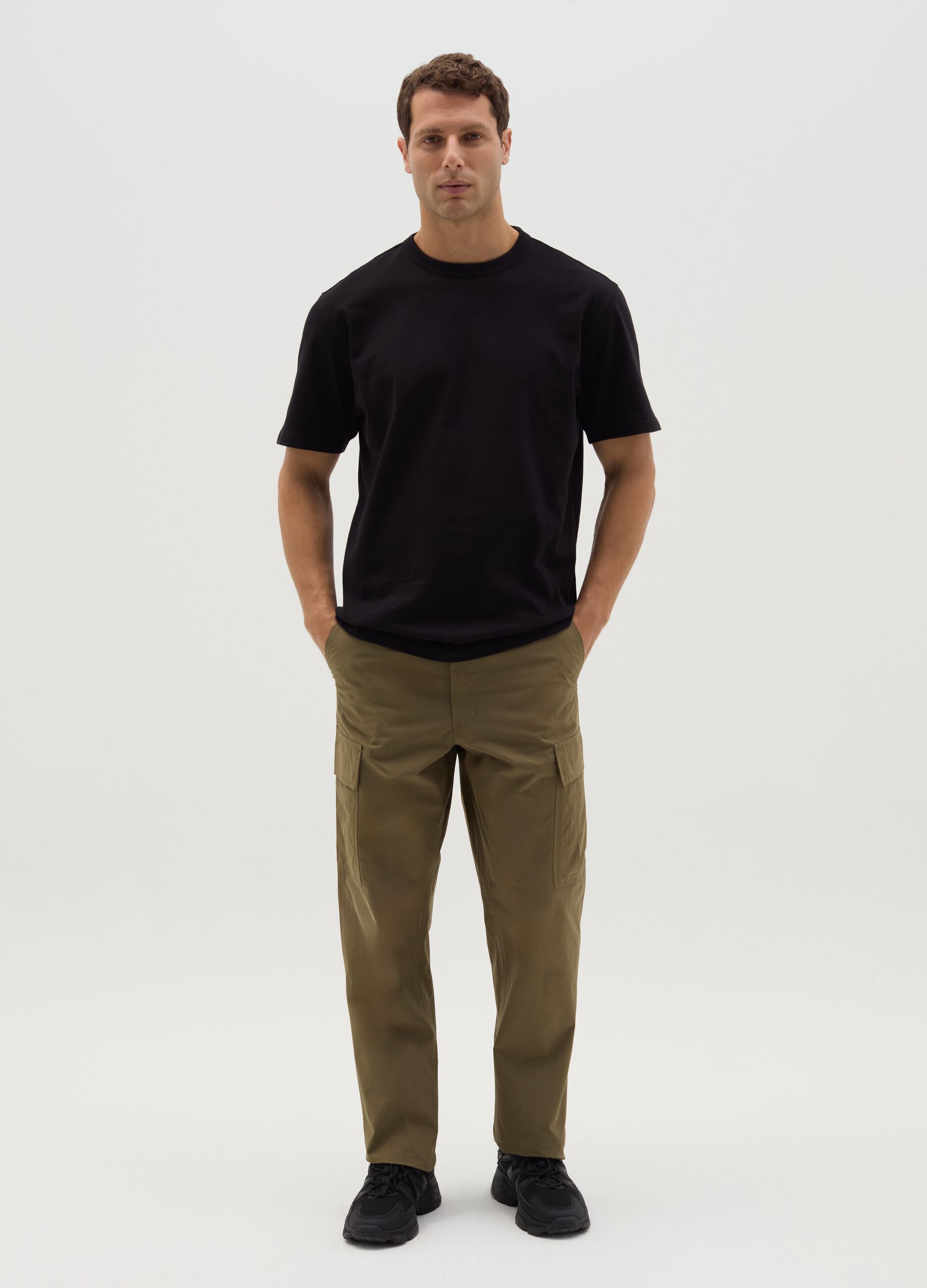 Cotton cargo trousers