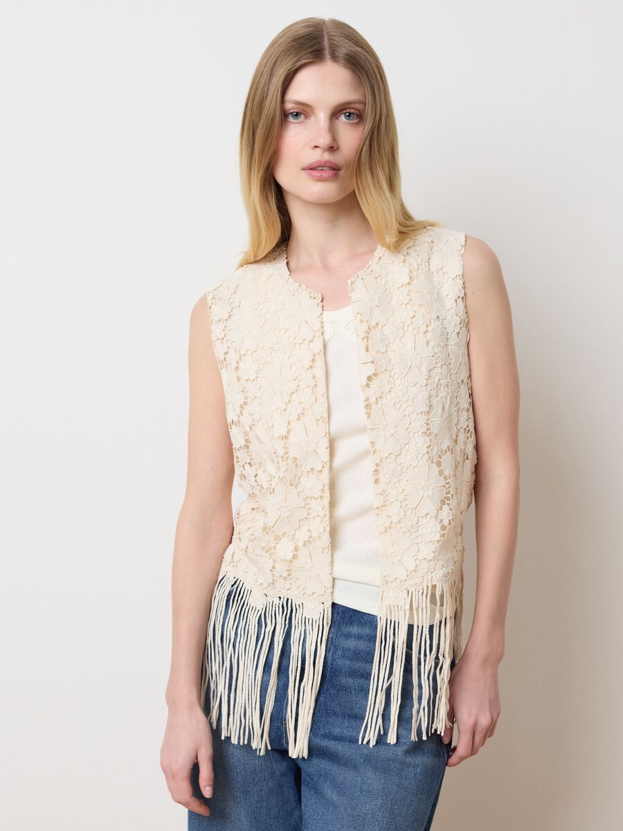 Lace Vest with Fringes_1