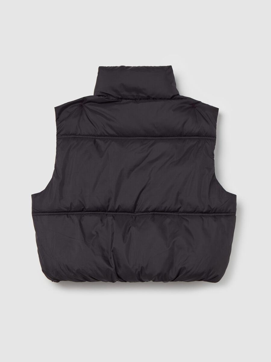 Full-zip quilted crop gilet_4