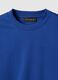 Regular fit blue crew neck cotton T-shirt_5
