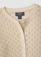 Girls' regular fit beige cotton-blend cardigan_3